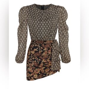 NWOT MISA Los Angeles Floral Paisley Print Mini Dress